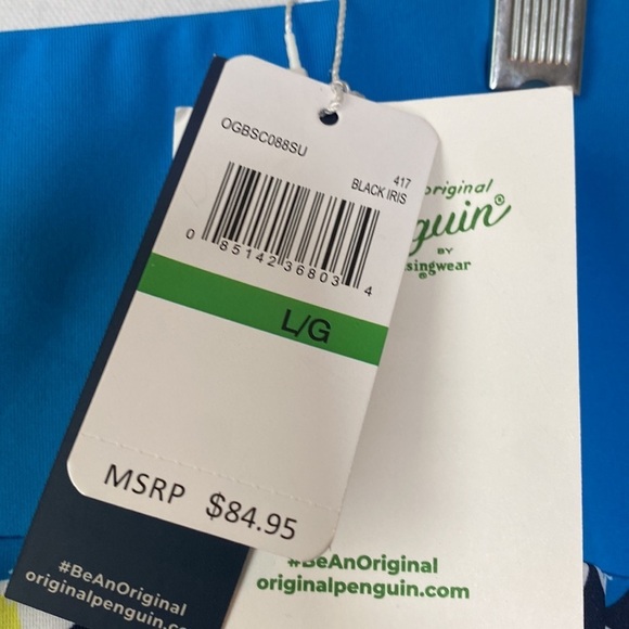 Original Penguin Golf Skort NWT Womens Large Blue Cat Print Lined Active Outdoor - Picture 10 of 17